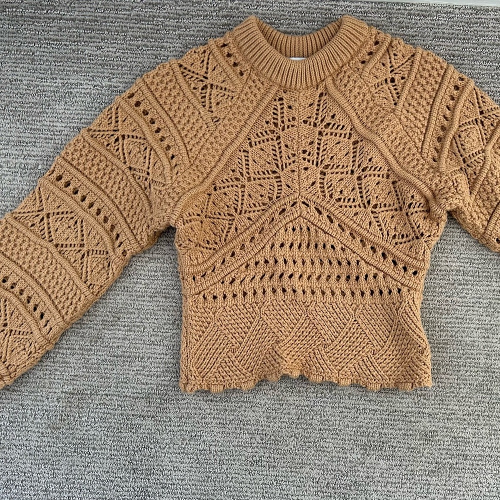 Zara Camel Knit Sweater